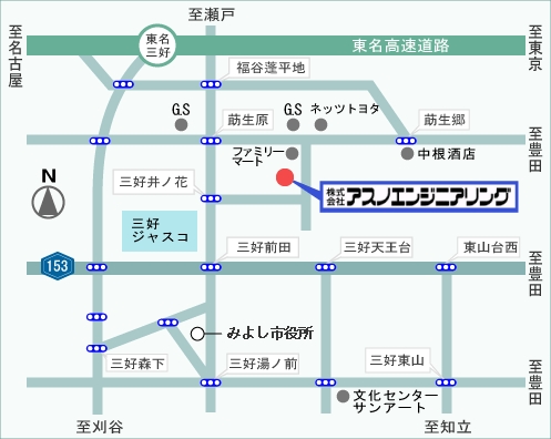 地図 人材派遣 豊田市 派遣会社